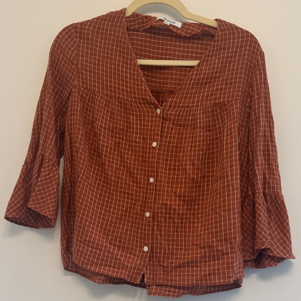 Madewell Veranda Bell-Sleeve Shirt